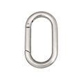 Polished silver stainless steel oval spring gate ring for bags and fashion accessories - 23*14*3.7mm / Steel