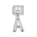 Italienisches Charm-Armband Element mit poliertem Buchstaben A Edelstahl-Modul - Buchstabe A (4)