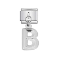 Italienischer Armband-Charm mit poliertem B-Buchstaben-Anhänger aus rostfreiem Edelstahl - Buchstabe B (5)