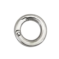 Polished silver stainless steel spring O-ring buckle for bags and DIY jewelry projects - Extra Small Style (12*12*2.4mm) / Silver