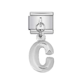 Italienisches Charm-Armband-Element aus Edelstahl mit hängendem Buchstaben-C-Anhänger - Buchstabe C (6)