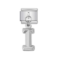 Italian charm bracelet modular link with hanging letter I in polished stainless steel - Letter I (12)