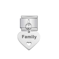 Modulo per bracciale italiano con ciondolo a cuore in argento inciso Family - Cuore Inciso Family (22)
