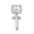 Italian charm bracelet module with polished stainless steel letter T dangle - Letter T (22)