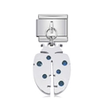 Italian modular stainless steel charm with ladybug pendant and blue rhinestones - Ladybug Blue Rhinestone
