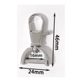 316 Stainless steel swivel lobster clasp with 16mm D-ring for car keys and bags - Medium Style / Steel