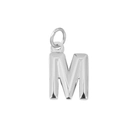 Pendentif lettre M en acier inoxydable poli pour collier et bracelet DIY bijoux - Style Lettre M (Rouge Orangé)