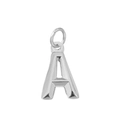 Polished silver stainless steel letter A pendant charm for DIY necklaces and bracelets - Letter A Style (Gray)