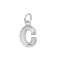Polished stainless steel letter C pendant in silver finish for DIY necklaces - Letter C Style (Slate Gray)