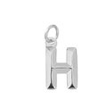 Pendentif lettre H en acier inoxydable argenté poli pour colliers et bijoux DIY - Style Lettre H (Pêche)