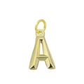 Minimalist 18k gold plated letter A pendant necklace made of polished stainless steel - Letter A (Gray)