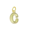 3D gold letter C pendant in polished stainless steel for minimalist necklaces - Letter C (Slate Gray)