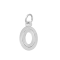Pendentif lettre O en acier inoxydable poli argenté pour colliers et bracelets DIY - Style Lettre O (Rose Foncé)
