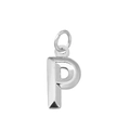 Pendentif lettre P en acier inoxydable poli pour colliers et bracelets DIY personnalisés - Style Lettre P (Carmin)