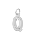 Pendentif lettre Q en acier inoxydable argenté poli pour bijoux DIY personnalisés - Style Lettre Q (Rose Vif)