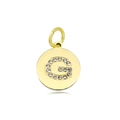 Vergulde roestvrijstalen ketting met een sprankelende letter G hanger van zirkonia - Set van 3 / Letter G (Rozerood)
