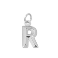 Pendentif lettre R en acier inoxydable poli argenté avec bélière fermée pour bijoux DIY - Style Lettre R (Magenta)