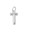 Pendentif lettre T en acier inoxydable poli argenté pour colliers DIY - Style Lettre T (Jaune Clair)