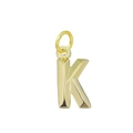 Collier avec pendentif lettre K minimaliste en acier inoxydable plaqué or 18k - Lettre K (Rouge Foncé)