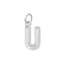 Pendentif lettre U majuscule en acier inoxydable poli avec anneau pour bijoux DIY - Style Lettre U (Jaune Vif)