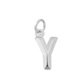 Pendentif lettre Y en acier inoxydable poli avec design 3D et fermoir pour chaîne - Style Lettre Y (Orange)