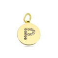 Elegante 18k vergulde roestvrijstalen ketting met sprankelende hanger met de letter P - Set van 3 / Letter P (Rouge)