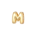 Minimalistischer goldener Buchstaben-Anhänger M für DIY-Halsketten poliert - M