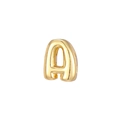 Polished golden 3D bubble letter A pendant for DIY jewelry necklaces and bracelets - Letter A