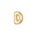 Goldener 3D-Buchstabe D Anhänger mit seitlichem Loch für DIY Halsketten und Armband - Buchstabe D