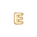 Polierter 3D Goldener Buchstabenanhänger E für DIY Halsketten und Schmuckdesign - Buchstabe E