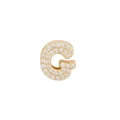 Goldener Buchstabe G Anhänger mit Zirkonia-Inlay für DIY Schmuckherstellung - Buchstabe G / Nur Anhänger (Ohne Kette)