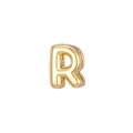 3D-Blasenbuchstabe R Anhänger in poliertem Gold für personalisierten Schmuck - Buchstabe R