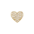 Elegante ciondolo a cuore dorato con scintillanti zirconi di cristallo micro-pave - Cuore