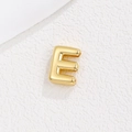 Polierter 10mm 3D vergoldeter Buchstabe E Perle für DIY personalisierte Armbänder - Buchstabe E / Gold