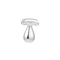 Polished silver metal letter T alphabet pendant necklace with mirror finish for women - Letter T / Silver
