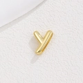 Macro d'un pendentif lettre Y plaqué or 10mm pour bracelets DIY et lanières de montre - Lettre 3D Y (AL941193201390)