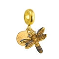 18k gold plated stainless steel friendship charm with colorful glitter bee detail - Friendship Bee Plate Style (2)