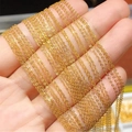 18K vergoldete Ankerkette mit mikrogefasstem Geburtsstein-Kreuzanhänger für Dezember - Goldene O-Kette