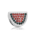 Abalorio de sandía con circonitas rojas y verdes para pulseras de cuentas DIY - Estilo Forma de Sandía (NO.5)