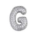 Anhänger Buchstabe G in Silberoptik mit Zirkonia-Besatz und 18K Goldbeschichtung - Buchstabe G