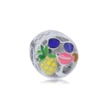 Silver stainless steel summer charm with pineapple, sunglasses and cocktail motifs - Summer Pineapple Sunglasses Pattern Style (3)