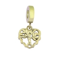 Colgante de corazón árbol de la vida en acero dorado para pulsera de bricolaje - 18