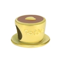 Abalorio de taza de café dorada con detalle de corazón para pulseras de bricolaje - 8
