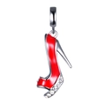 Pendentif breloque chaussure à talon rouge en argent 925 avec zircons pour bracelet - Talons Hauts Rouges (19 S190)