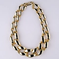 Auffällige goldene Acryl-Gliederkette im klobigen Design mit hochglänzender Oberfläche - Gold (NK1001-15)