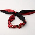 Armband aus rotem und schwarzem Satin mit goldener Kette und elegantem Seidenglanz - Rot Und Schwarz (SB01-1)