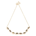 Collana placcata in oro con otto ciondoli a conchiglia su catena in metallo - Oro (NKS261-8)