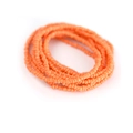 Minimalistisches mehrlagiges orangefarbenes Miyuki-Glasperlenarmband und Kette für Damen - Orangener Stil (NK1037-5)