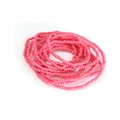 Mehrlagiges rosa Miyuki Glasperlen Armband und Kette in Bohème Süßigkeitenfarben - Rosaroter Stil (NK1037-6)