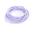 Handgefertigte lavendelfarbene Miyuki-Perlenkette und mehrlagiges Armband für Damen - Hellvioletter Stil (NK1037-10)